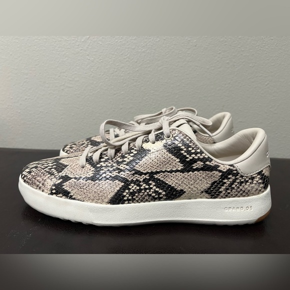 Cole Haan Grandpro Tennis Snake Print Lace Up Womens Beige Sneakers Shoe sz 9B - Picture 9 of 14